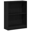 vidaXL Raamaturiiul 60 x 24 x 76 cm Tehispuit Must tamm