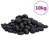 vidaXL poleeritud veerkivi 10 kg, must, 2-5 cm