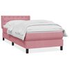 vidaXL Box Vedruvoodi madratsiga Roosa 100x220 cm samet