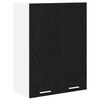 vidaXL Seinakapp ladustamisega Must tamm 60 x 31 x 80 cm Tehispuit
