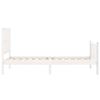vidaXL voodiraam ilma madratsita, valge, 90 x 190 cm, männipuit