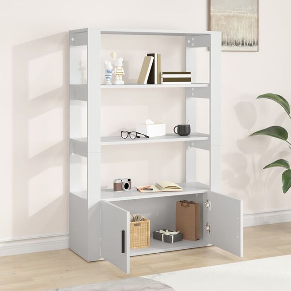 vidaXL puhvetkapp, valge, 80 x 30 x 119,5 cm, tehispuit