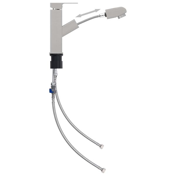 vidaXL vannitoa kraan, v&auml;ljat&otilde;mmatav, h&otilde;bedane, 157 x 172 mm