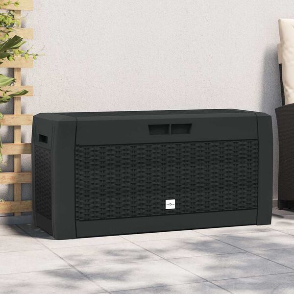 vidaXL aia hoiukast, antratsiithall, 119 x 48 x 60 cm, polüpropüleen