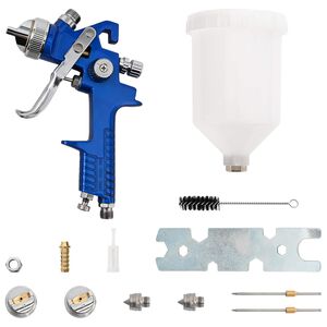 vidaXL HVLP v&auml;rvipihusti komplekt 600 ml tass 1,3/1,7/2,0 mm d&uuml;&uuml;sid
