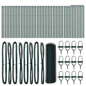 vidaXL Aiapost Roheline 100 x 0,8 m (13 mm v&otilde;rk) Terased ja PVC