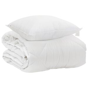 vidaXL K&otilde;ikide aastaaegade sulepehme padjaga 2 pcs Valge Mikrofiiber