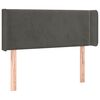 vidaXL voodipeats servadega, tumehall, 83x16x78/88 cm, samet