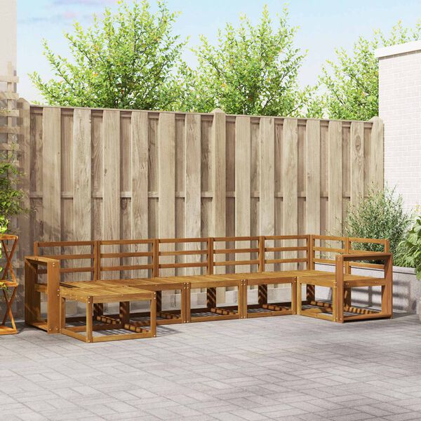 vidaXL V&auml;li diivanikomplekt 7 pcs Neutraalne Tugev akatsiapuu