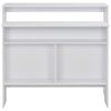 vidaXL baarilaud 2 lauaplaadiga, valge, 130 x 40 x 120 cm