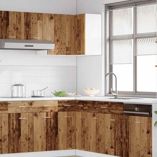 vidaXL rippuv nurgakapp "Lyon", vana puit, 57 x 57 x 60 cm, t&ouml;&ouml;deldud puit