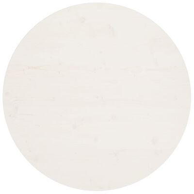 vidaXL lauaplaat, valge Ø90x2,5 cm, männipuit