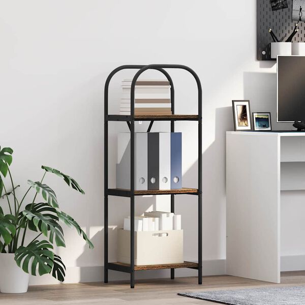 vidaXL Raamatukapp Suitsetatud tamm 40 x 30 x 109 cm Tehispuit