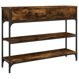vidaXL konsoollaud, suitsutatud tamm, 100 x 25 x 75 cm, tehispuit