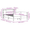 vidaXL riiuliga voodi ilma madratsita, vahapruun, 135x190cm, männipuit