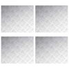vidaXL Astme katte Ristk&uuml;lik 4 pcs H&otilde;bedane 60 x 50 cm Alumiinium