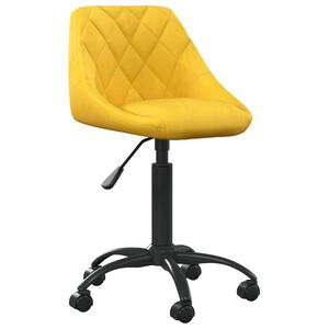 vidaXL kontoritool, sinepikollane, samet