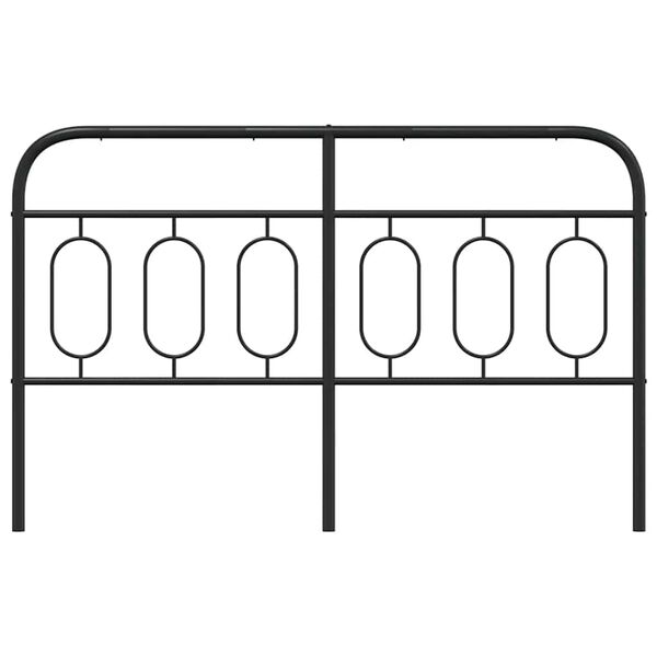 vidaXL metallist vahetatav voodipeats, must, 140 cm