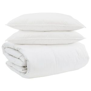 vidaXL Teki komplekt padjaga 3 pcs Valge Down Feather