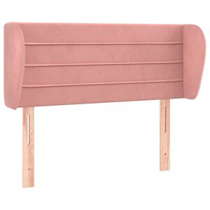 vidaXL voodipeats servadega, roosa, 83x23x78/88 cm, samet
