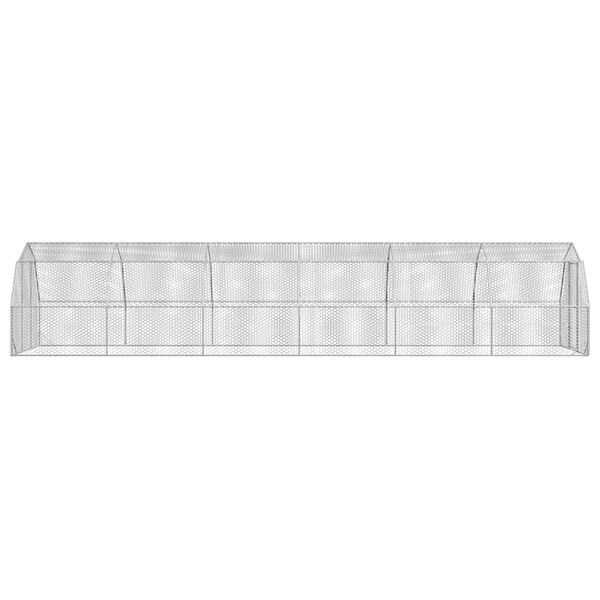 vidaXL Kana jooks 2,5x12x2,25 m tsingitud teras