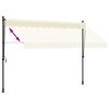 vidaXL sisset&otilde;mmatav varikatus, kreemjas, 300x150 cm, kangas/teras
