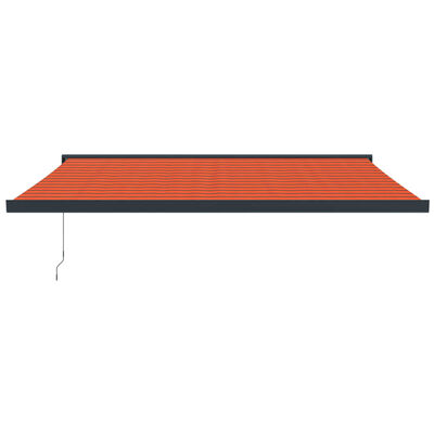 vidaXL sissetõmmatav varikatus, oranž-pruun, 4x3 m, kangas, alumiinium