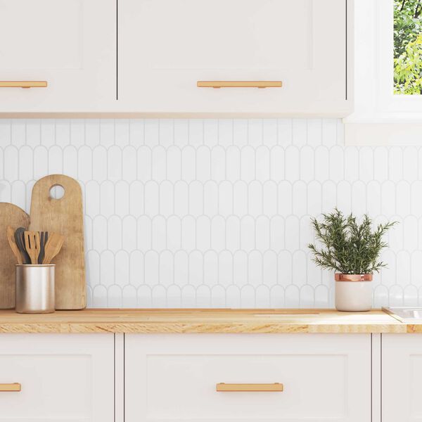 vidaXL Dekoratiivsed kleebised 10 pcs Valge 30 x 30 x 0,8 cm