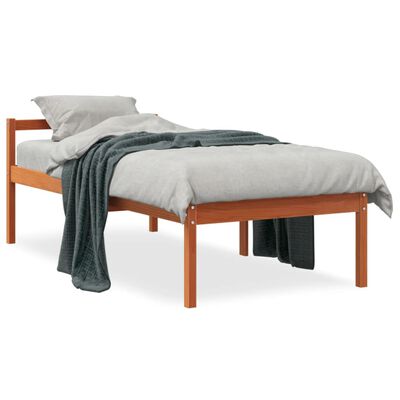 vidaXL seeniorite voodi, meepruun, 75x190 cm, männipuit