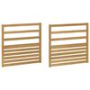 vidaXL K&auml;etugede moodul 2 pcs Valge 79 x 4 x 73 cm Tugev akatsiapuu
