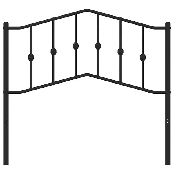 vidaXL metallist voodipeats, must, 100 cm