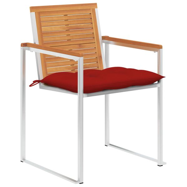 vidaXL aiatoolid patjadega, 6 tk, akaatsiapuit