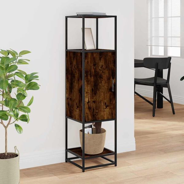 vidaXL Highboard suitsutamm 35,5x35x139 cm inseneritud puit ja metall