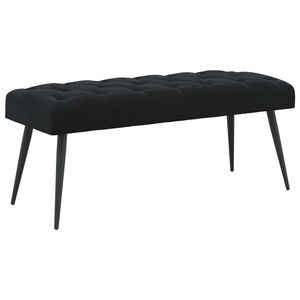 vidaXL N&ouml;&ouml;riga pehmendatud pink Must 110 x 40 x 46 cm Samet