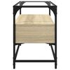 vidaXL klaasplaadiga telerikapp, Sonoma tamm, 80x35x51 cm, tehispuit