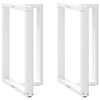 vidaXL baarilaua jalad, T-kujulised, 2 tk, valged, 60 x 35 x (90-91) cm, teras