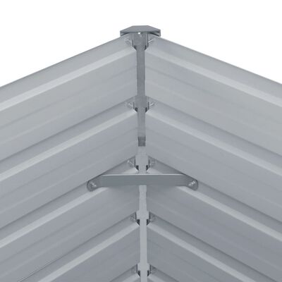 vidaXL kõrge peenrakast 100x100x45 cm, tsingitud teras, antratsiithall