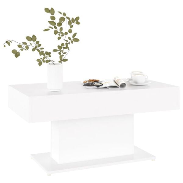 vidaXL kohvilaud, valge, 96 x 50 x 45 cm, tehispuit