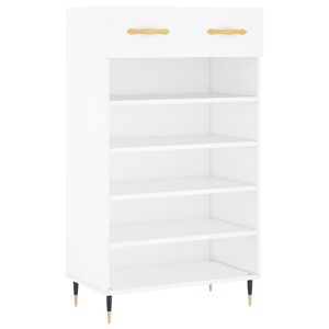 vidaXL jalatsikapp, valge, 60 x 35 x 105 cm, tehispuit