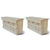 vidaXL varblaste pesakast, 2 tk, puit 44 x 15,5 x 21,5 cm