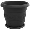 vidaXL Taimepotid 24 pcs Must &Oslash; 30 x 25 cm Plastmass