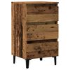 vidaXL Metalljalgadega Voodikapp Vana puit 40x35x69 cm