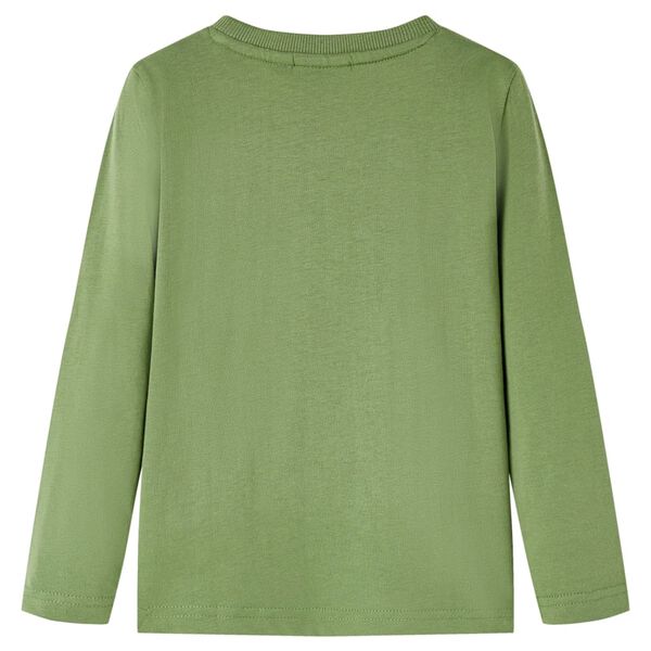 Pikkade varrukatega lastes&auml;rk, hele khaki, 140