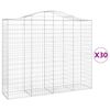 vidaXL kaarekujulised gabioonkorvid 30 tk, 200x50x160/180 cm, raud