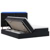 vidaXL LED-iga voodiraam koos madratsiga Must 180 x 200 cm Samet