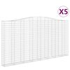 vidaXL kaarekujulised gabioonkorvid 5 tk, 400x30x200/220 cm, raud