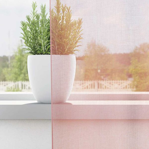 vidaXL rõngastihendiga kardinad 2 tk Heleroosa 140x175 cm