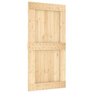 vidaXL Libisev uks NARVIK Naturaalne ja must 100 x 210 cm (213,5 cm)