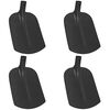 vidaXL Labida pea 4 pcs Must 34,5 x 24 cm Pulberv&auml;rvitud teras