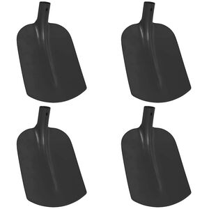 vidaXL Labida pea 4 pcs Must 34,5 x 24 cm Pulberv&auml;rvitud teras